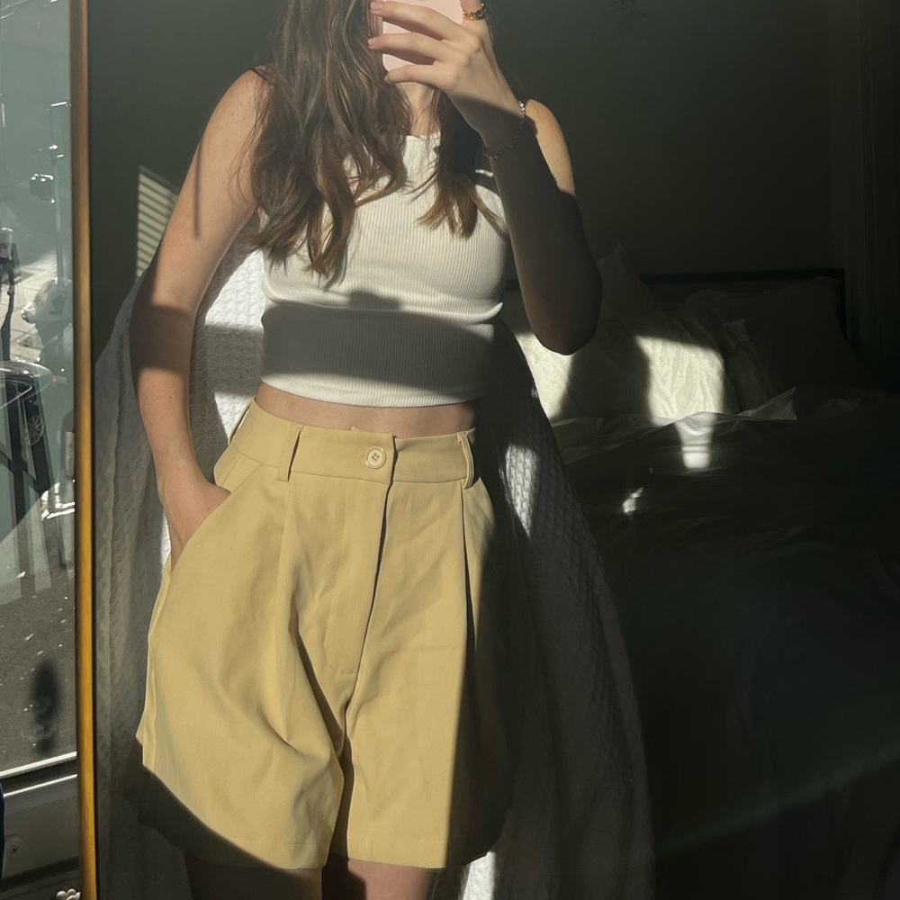 Weworewhat shorts balloon parachute aritzia nude revolve 0 24 high rise suit